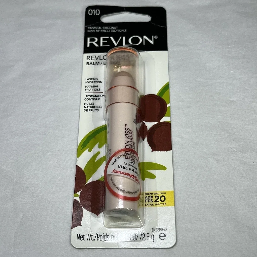 Revlon Kiss Lip Balm SPF 20 Lasting Hydration - 010 Tropical Coconut -‎ NEW